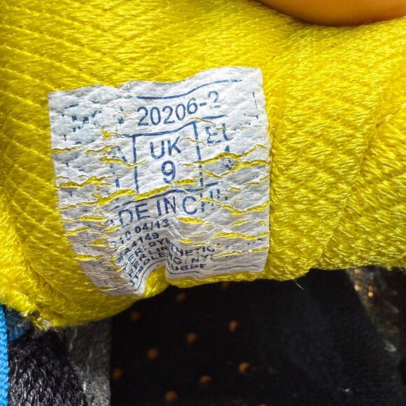 Saucony Omni 12 Mens Running Shoes Size 9 Gray Blue Yellow Athletic Sneakers - Picture 5 of 9